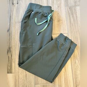 🎋 Figs Women's Zamora Bonsai Jogger Scrub Pants with Mint Ties